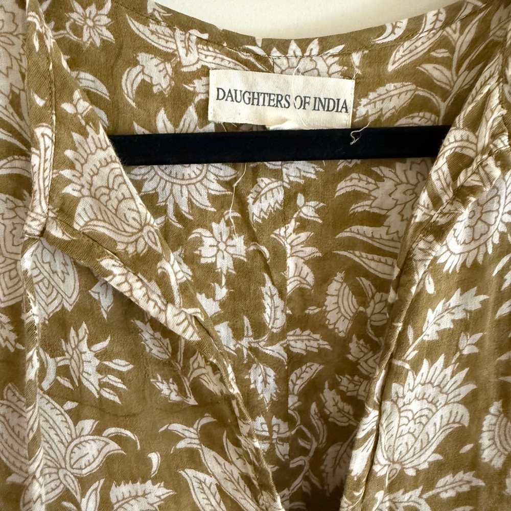 Daughters of India Olive Midi Dress